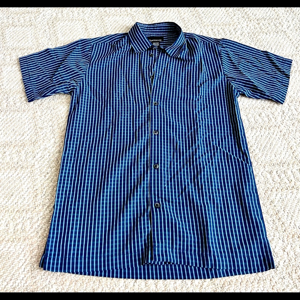 Boys Button Down Van Heusen Striped Shirt